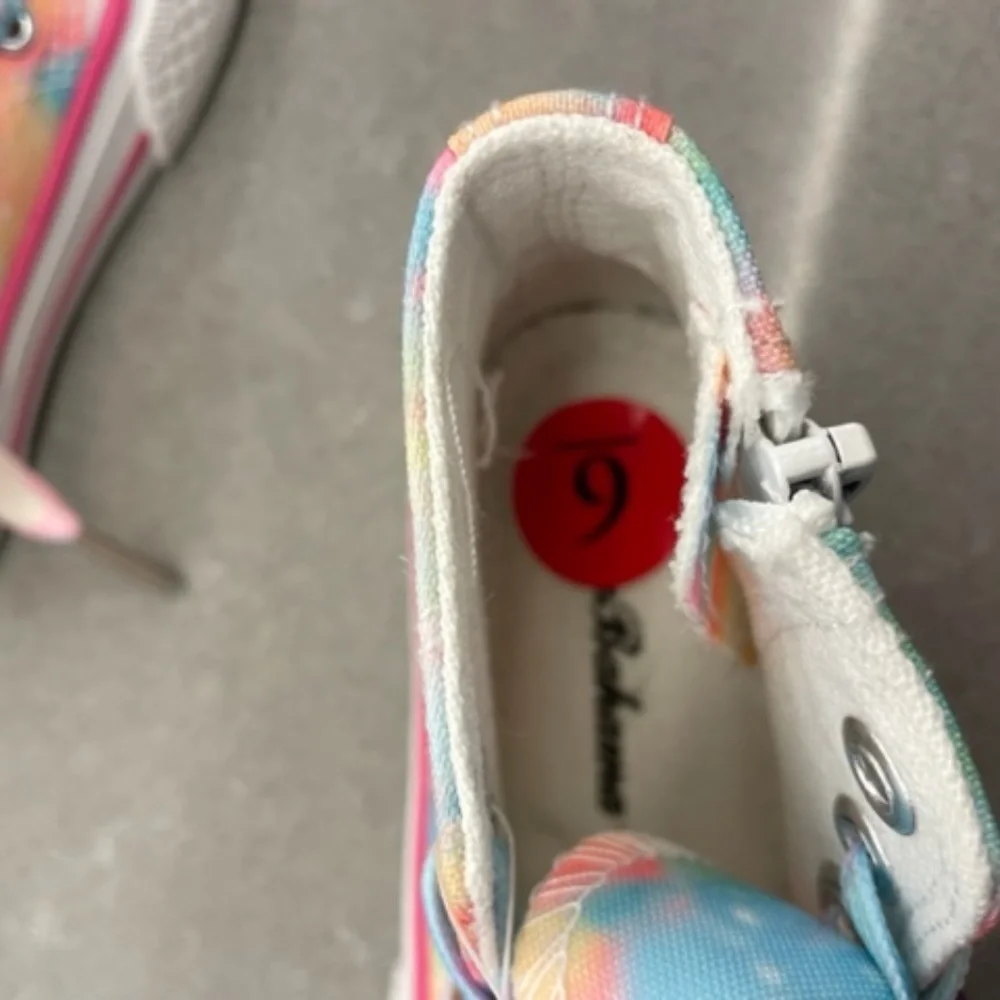 NEW-Tommy Bahama Toddler Sz 6 Girls Tie Dye High Top Sneakers Tennis Shoes
